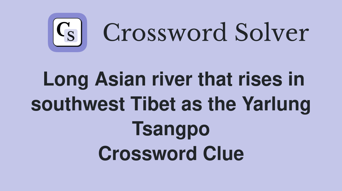 asian river 5 letters crossword clue